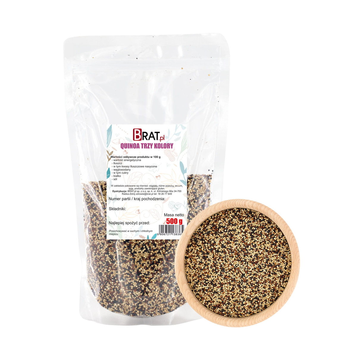 Quinoa Komosa Ryżowa Trzy Kolory 500G