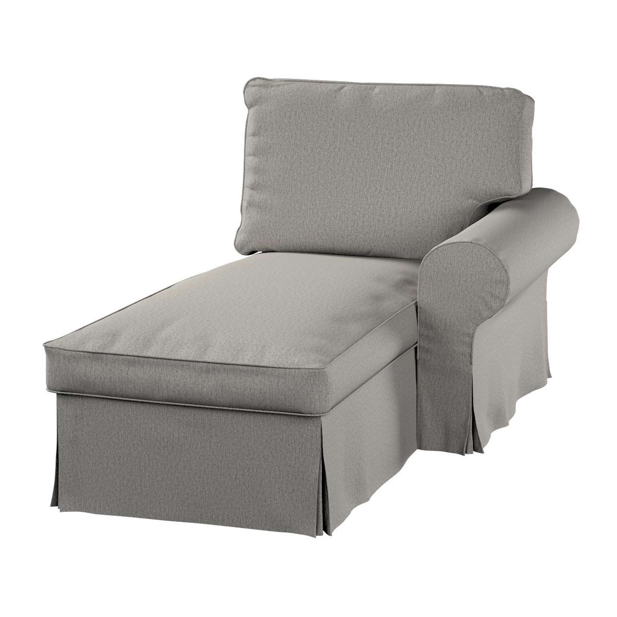 Pokrowiec na szezlong Ektorp prawy, srebrno - szary szenil, 84 x 166 x 73 cm, Living