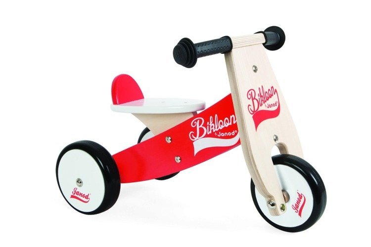 Janod J03260 - Little Bikloon koło biegowe, wysokość siedziska 22,5 cm, czerwony/biały
