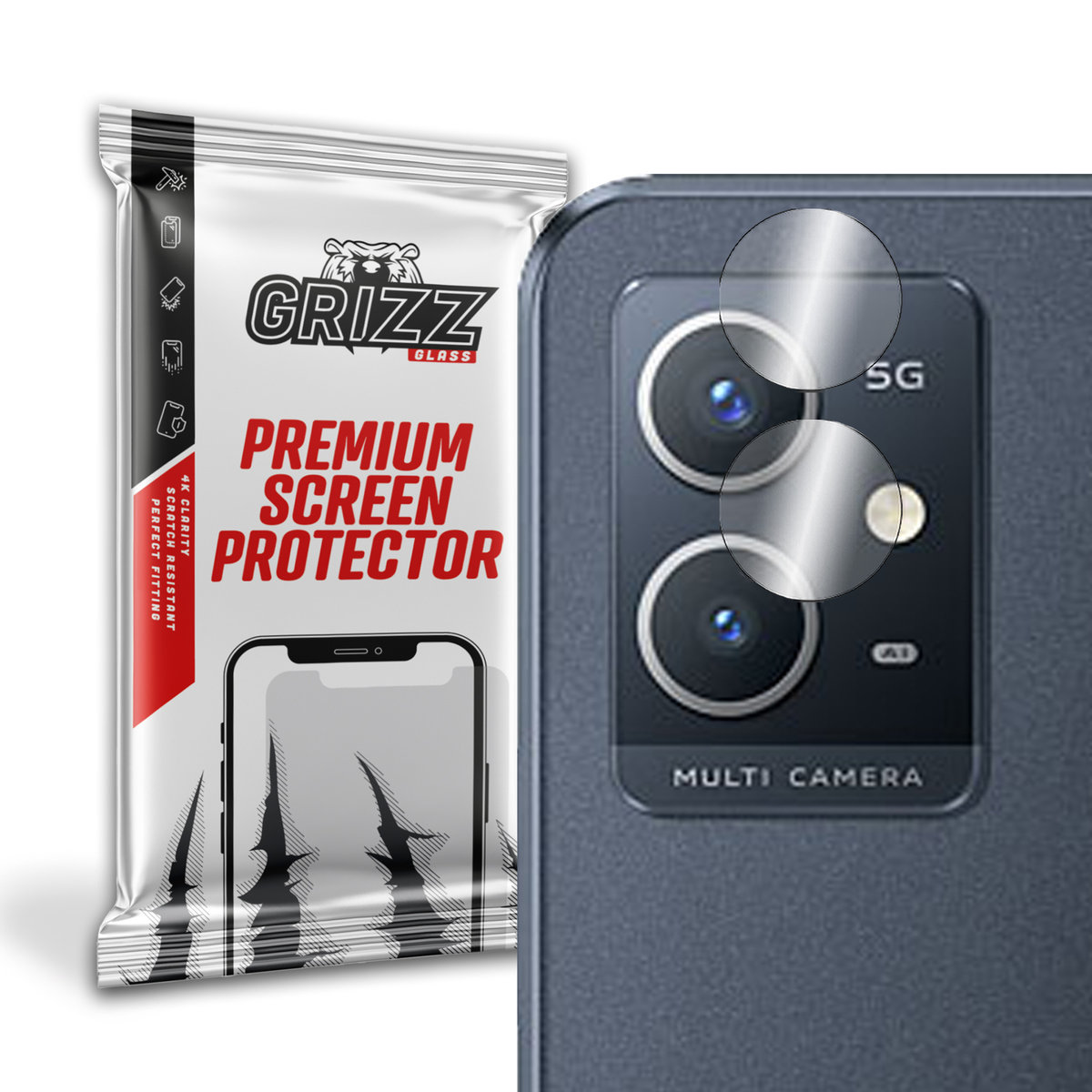 Grizzglass Hybridglass Camera Szkło Hybrydowe Na Obiektyw Do Vivo Y33E