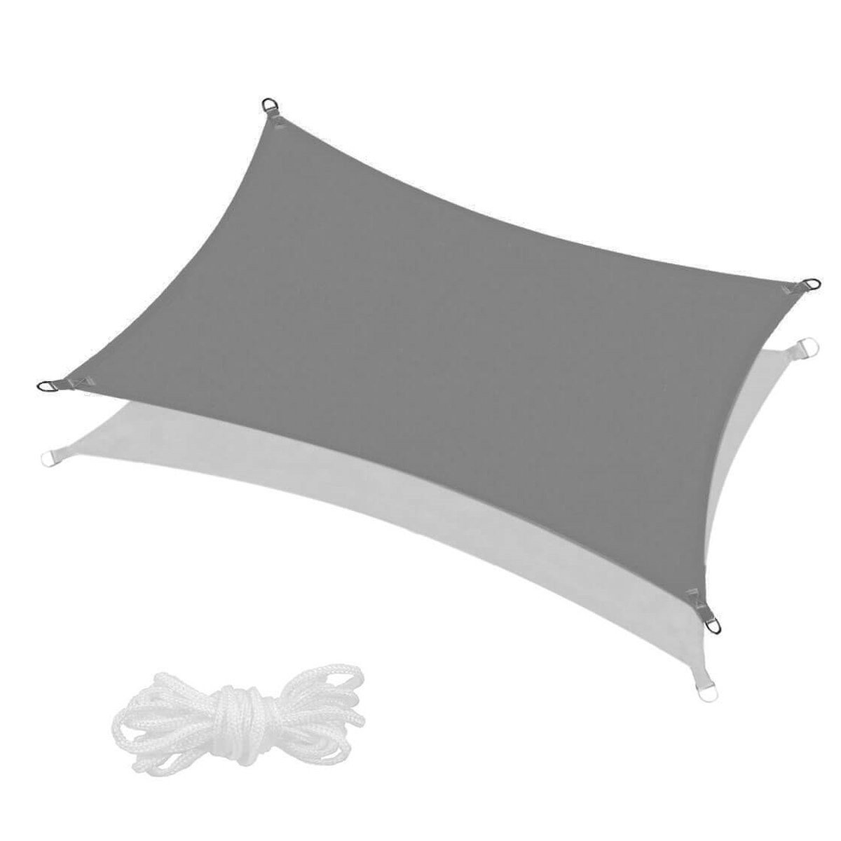 Żagiel przeciwsłoneczny prostokątny 4x3m grafitowy SN1052