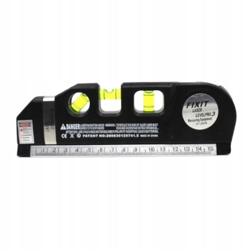 Poziomica Laserowa Led Z Miarą 250 Cm +Baterie Pro