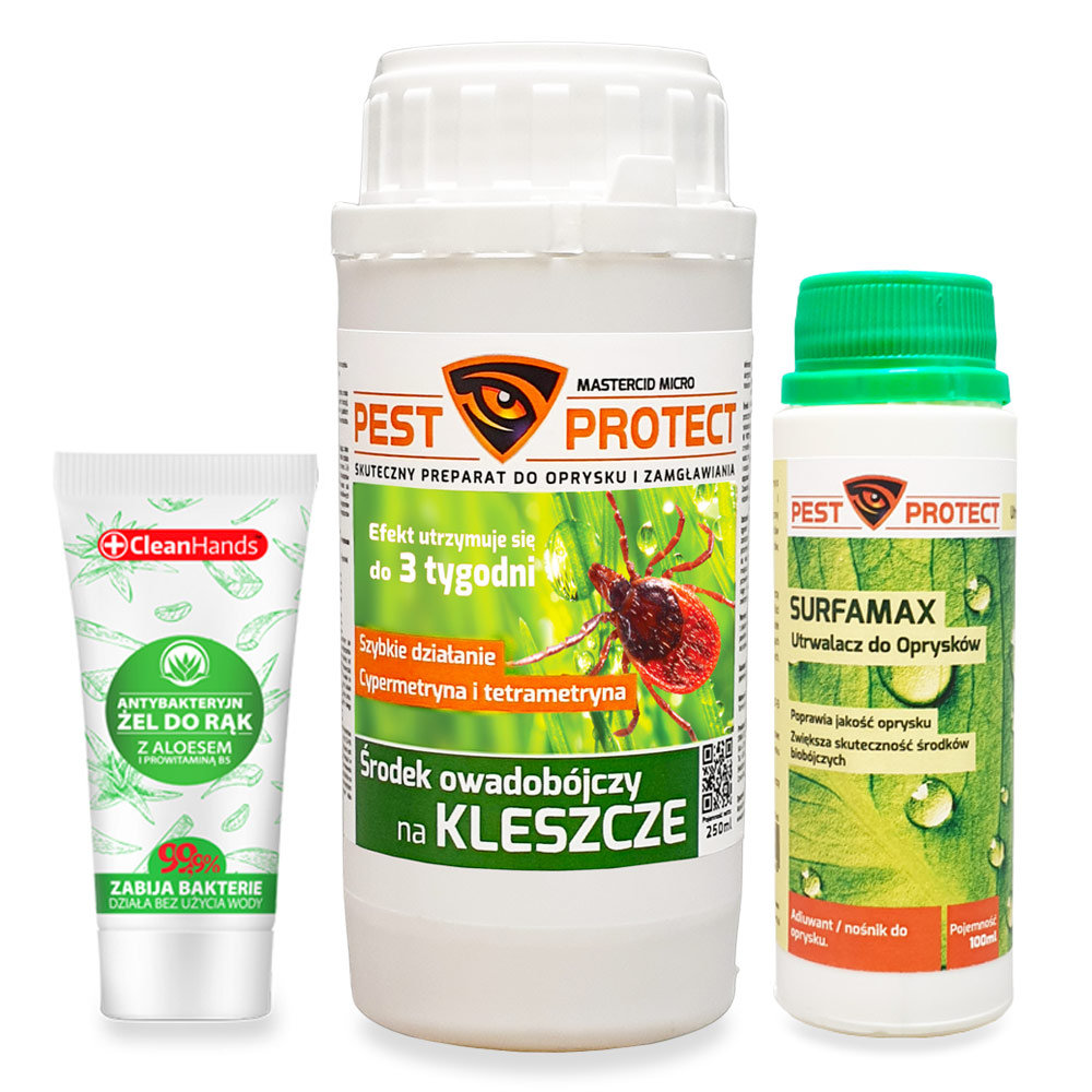 OPRYSK ŚRODEK PREPARAT na KLESZCZE do OGRODU 250ml PEST PROTECT