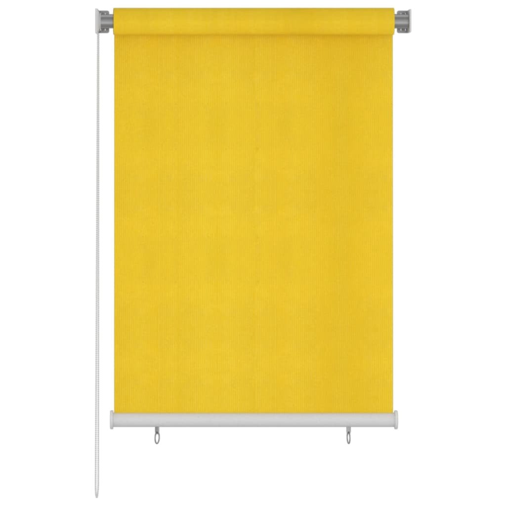 vidaXL Roleta zewnętrzna, 100x140 cm, żółta, HDPE