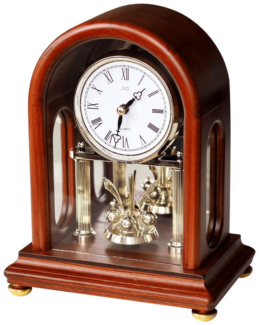Zegar kominkowy JVD HS18.1 Drewniany Obrotowe Wahadło