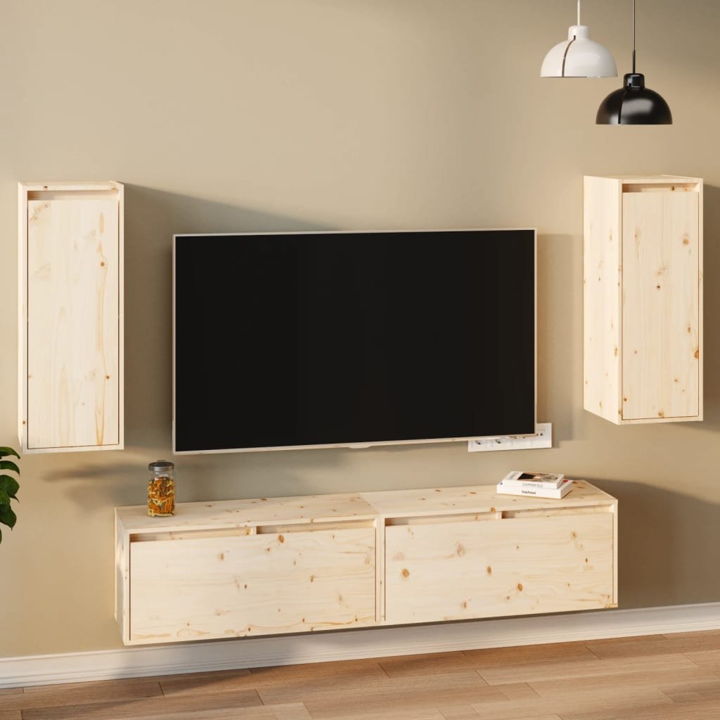 Фото - Шафа VidaXL Szafki ścienne, 2 szt., 30x30x80 cm, lite drewno sosnowe
