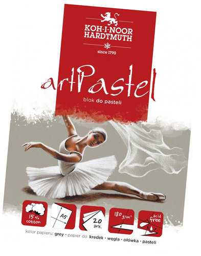 Blok do pasteli artpastel szary A5 20 kartek 180G