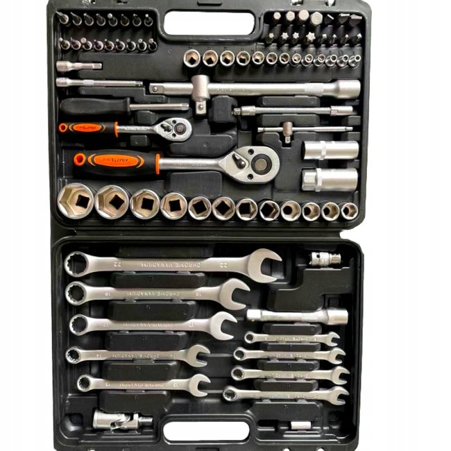 Walizka Zestaw Narzędzi Kluczy Nasadowych Płaskich