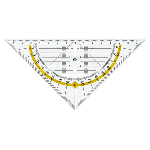 Zdjęcia - Linijka i kątomierz Leniar Ekierka Geometryczna 16cm