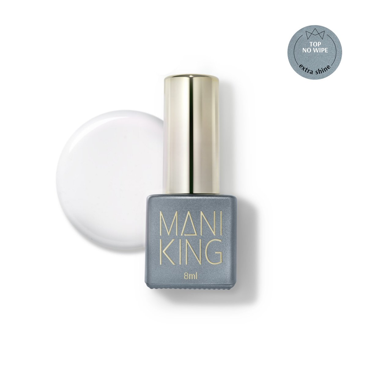 Mani King, Top hybrydowy do paznokci, Extra Shine, 8 ml