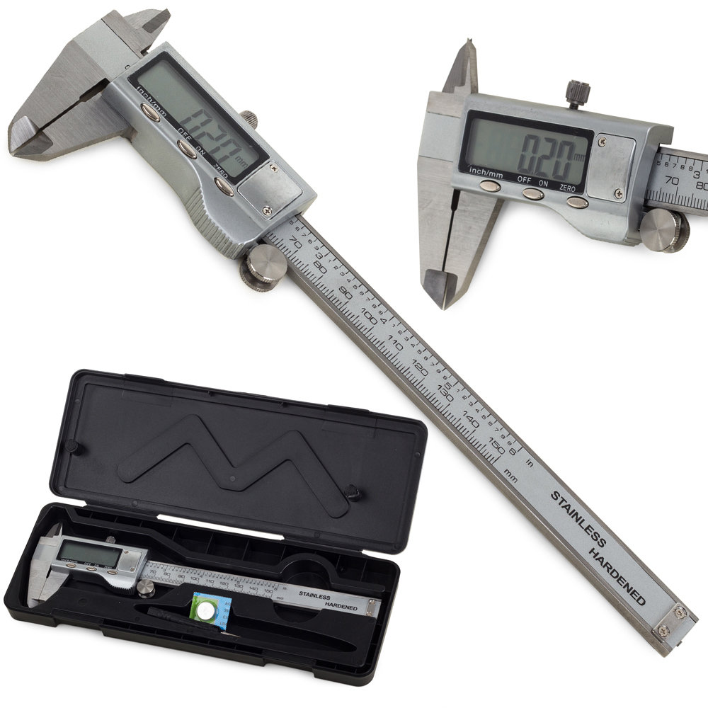 Suwmiarka elektroniczna metalowa L150 LCD cyfrowa