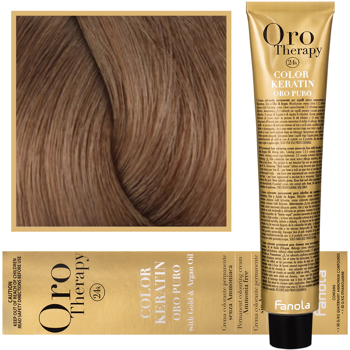 Fanola Oro Puro Therapy Color Keratin 100 ML 8.14 gian duja 8032947868100
