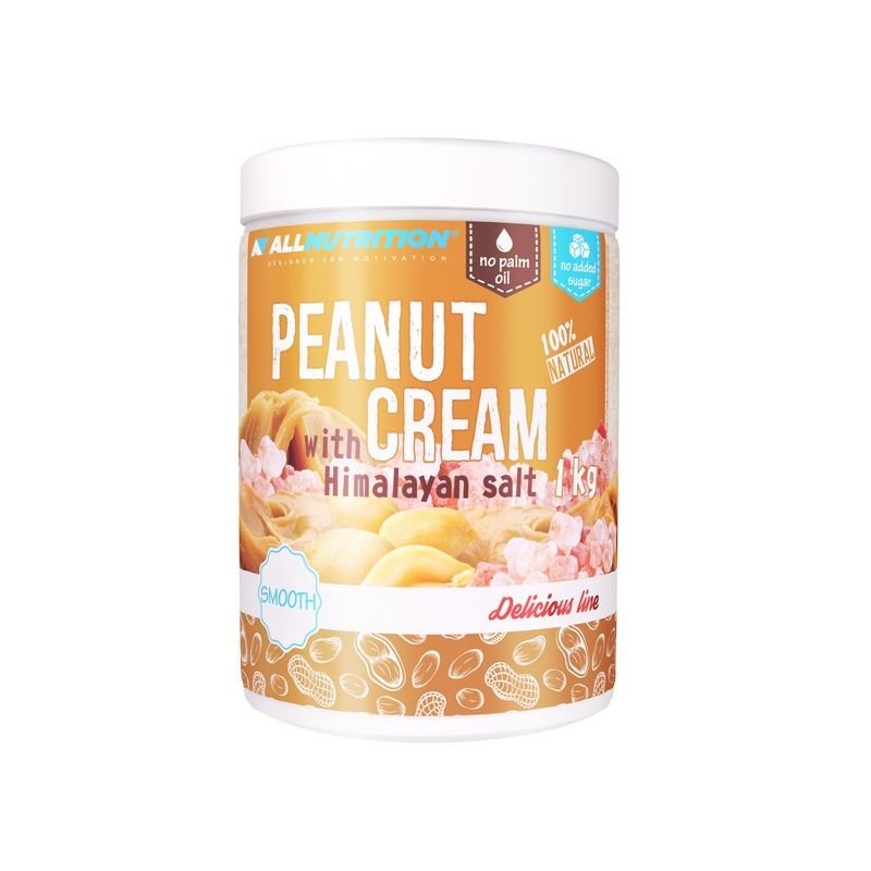 AllNutrition 100% Peanut Cream 1000 g gładkie orzeszki ziemne + sól himalajska