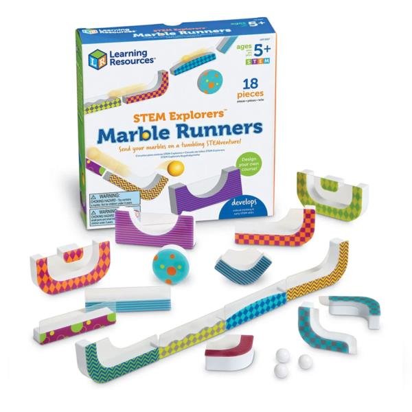 Naklejany Kulodrom, Tor na ścianę dla kulek, Marble Runners