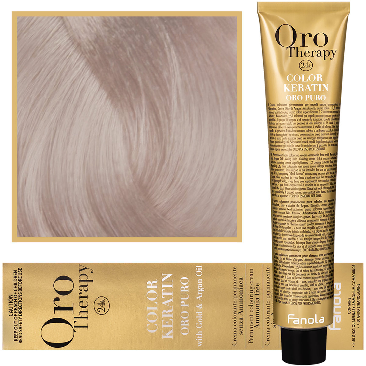 Fanola 10.13 Extra Oro Puro Therapy Keratin Color 100 ML blond Platyna beżowy Extra HC-18-56