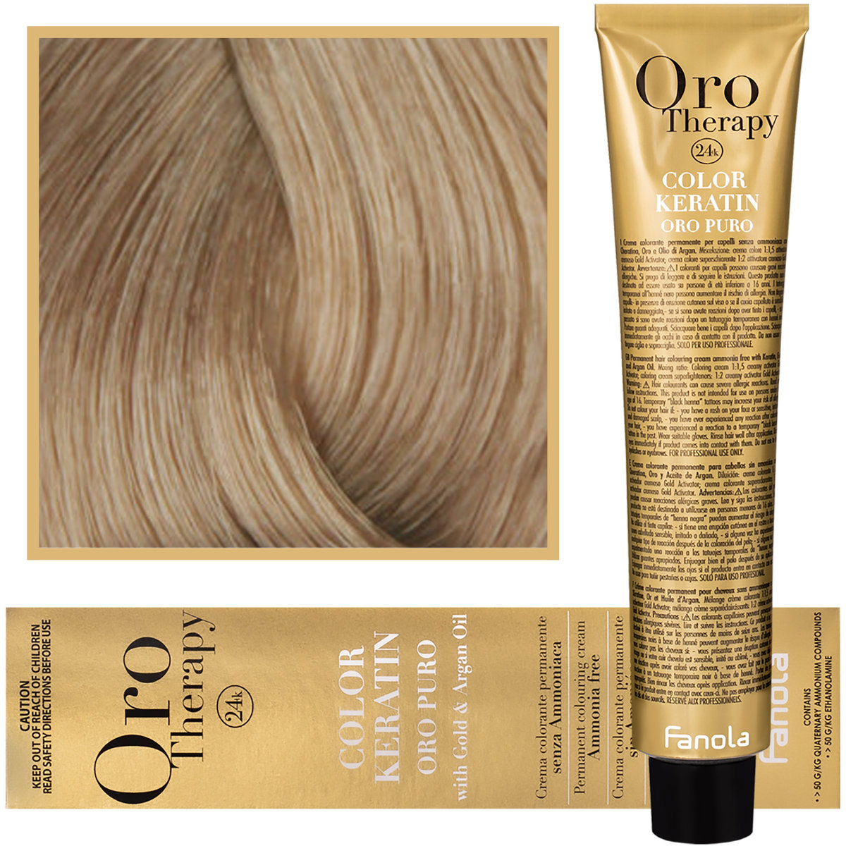 Fanola Oro Puro Therapy Color Keratin 100 ML 10.00 blond Platyna Extra 10.