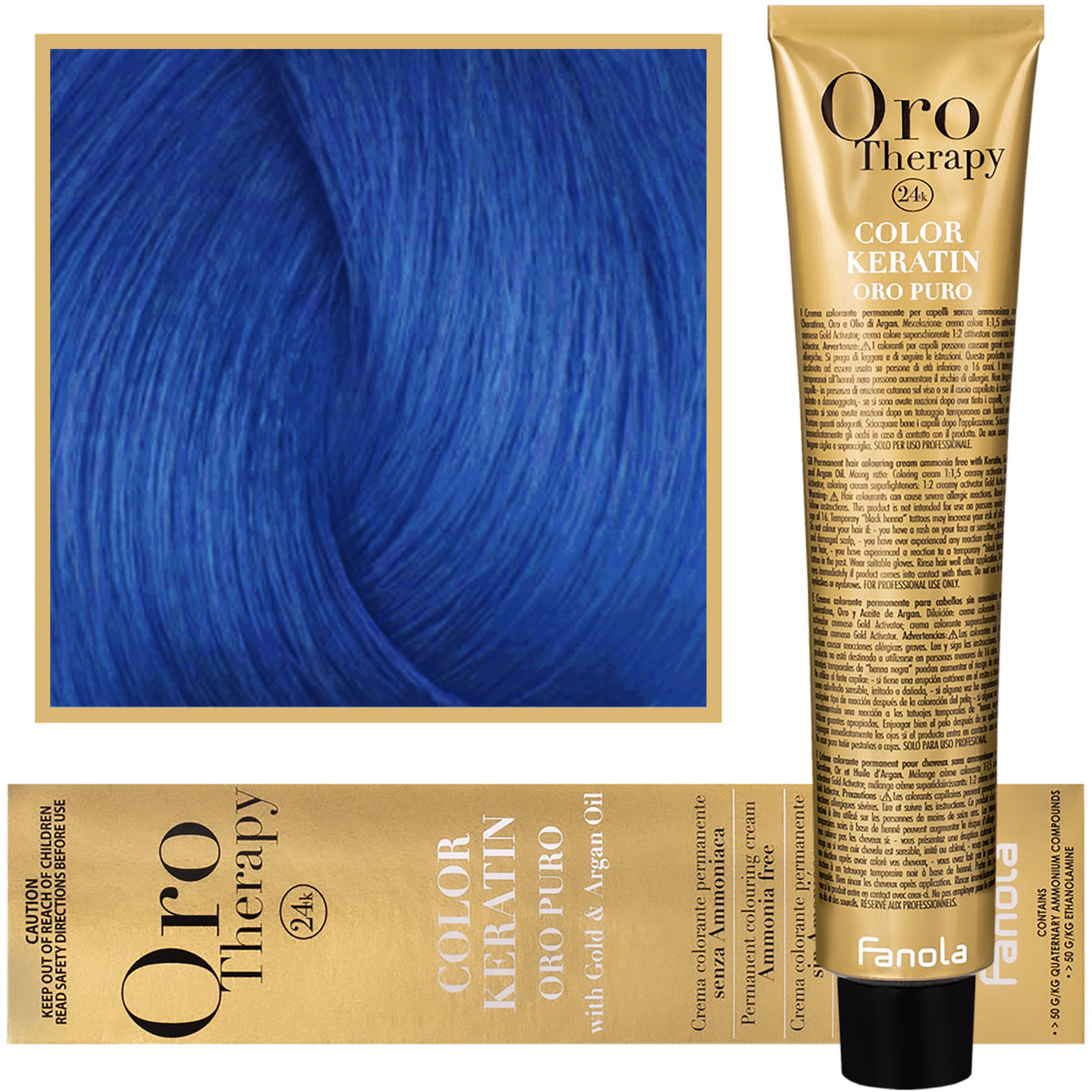 Fanola Blue Oro Puro Therapy Keratin Color 100 ML HC-19-01