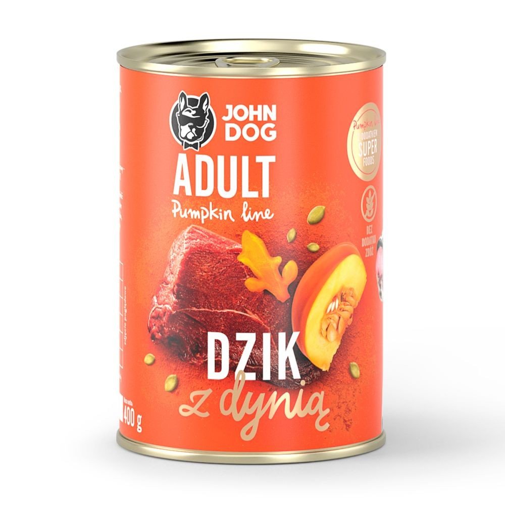 John Dog John Dog Pumpkin adult dzik z dynią 400g 51342-uniw