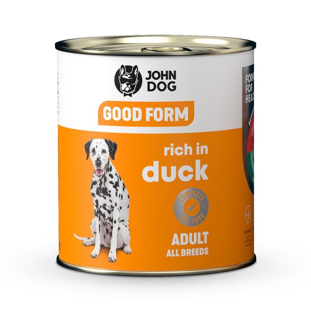 JOHN DOG Good form karma mokra dla psa Kaczka 800g