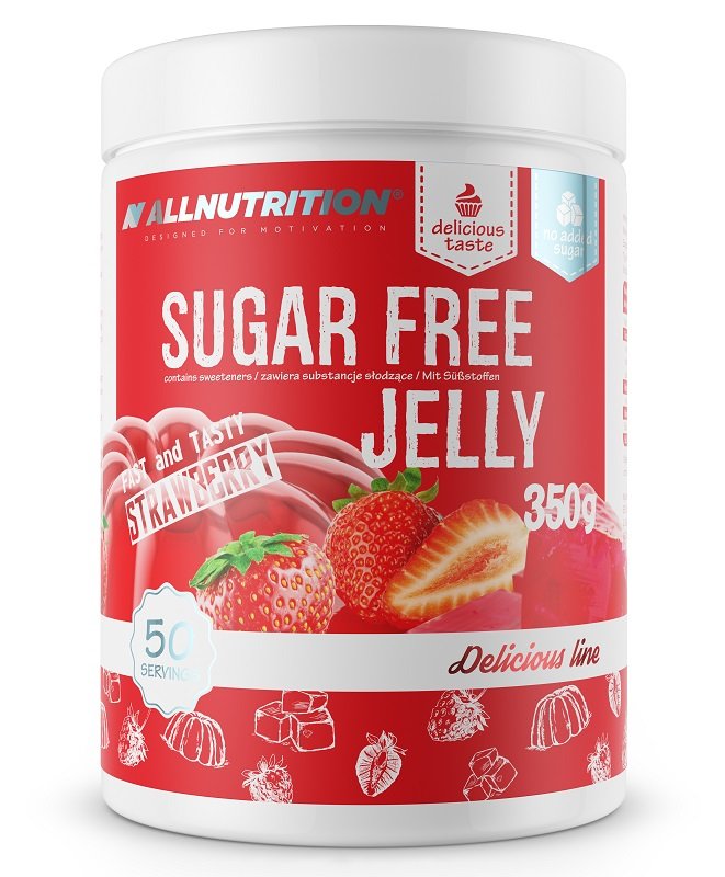 Allnutrition, galaretka o smaku truskawkowym bez dodatku cukru, 350 g