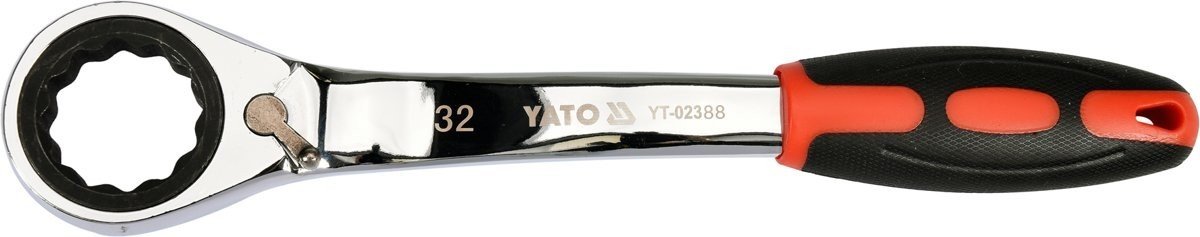 Yato Klucz Oczkowy 32mm Z Grzechotką Odgięty CrV