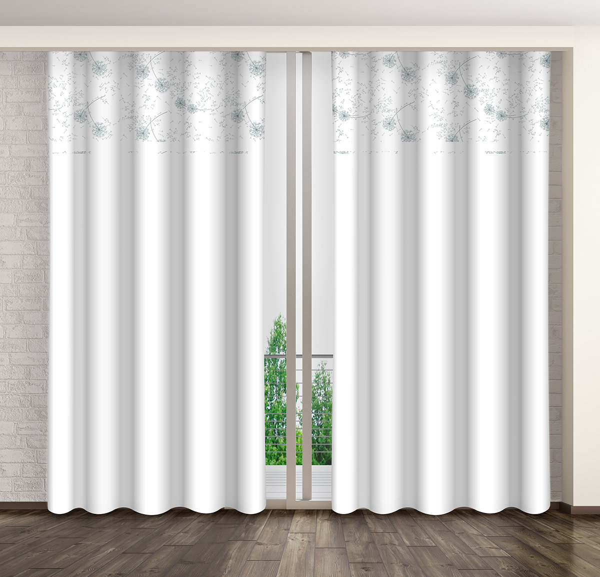 Zasłona gotowa na żabki, 160x250, biała w dmuchawce, ZMH-421