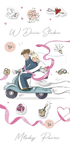 Kartka ślubna z życzeniami zabawna DLAS126