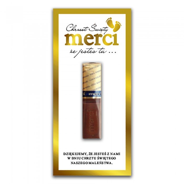 Podziękowania na chrzest Merci 63298