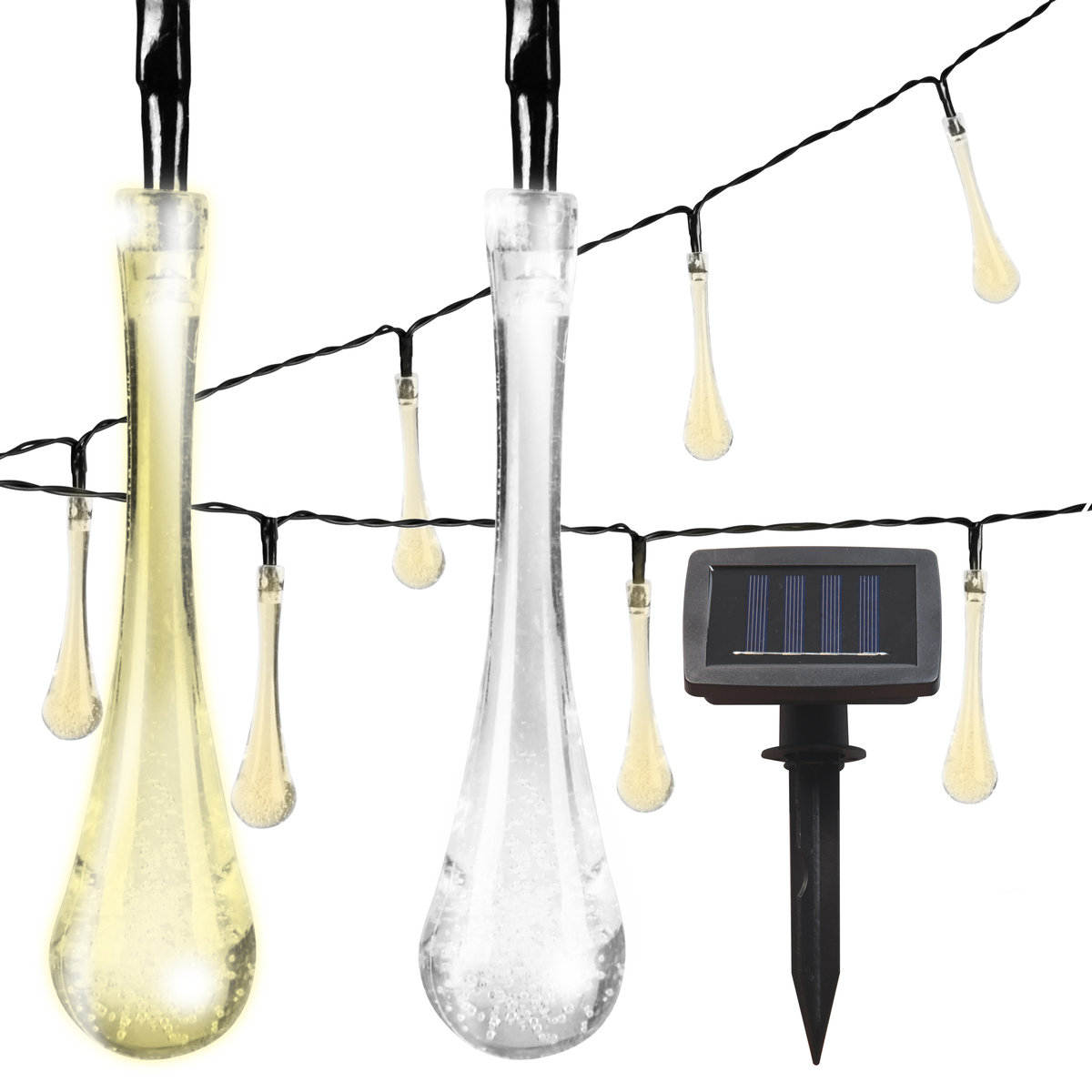LED Łańcuch solarny z czujnikiem zmierzchu 20xLED/0,72W/1,2V 600 mAh 6,85m IP44