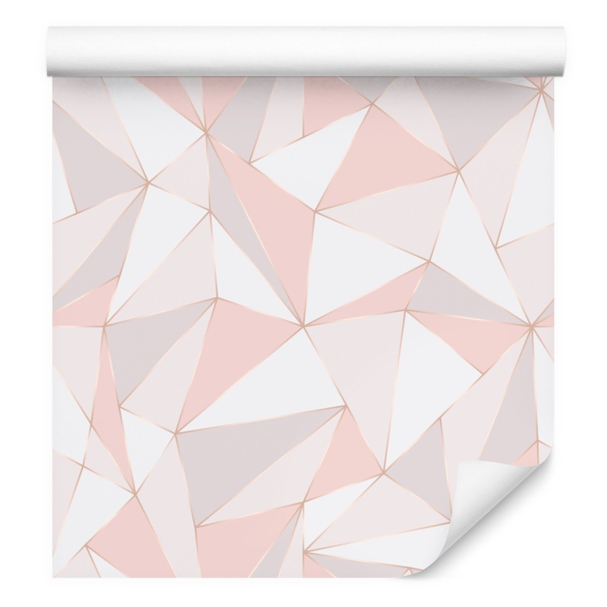Tapeta Wzory GEOMETRYCZNE Różowa Abstrakcja w 3D 0,53m x 10m