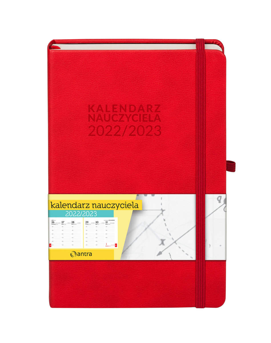 Kalendarz 2022/2023 A5 Nauczyciela TDW czerwony