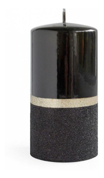 Lumarko Lumarko Świeca Walec Średni 7x14cm Parafinowa Czarna! BC9579 Mondex