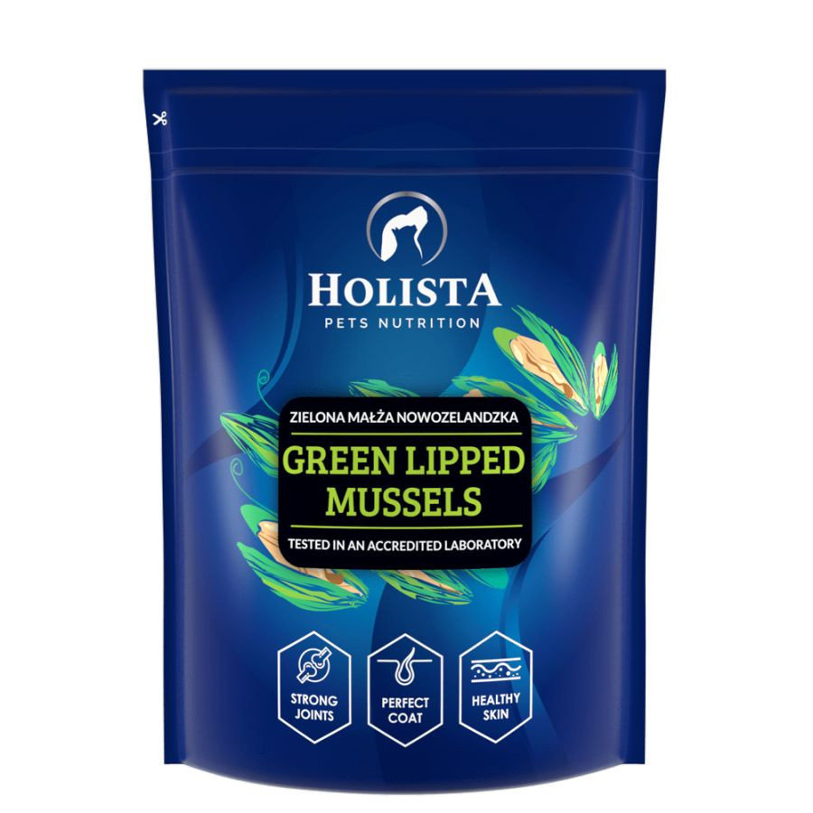 HOLISTA Green Lipped Mussels 500g MAŁŻ NOWOZELANDZKI W PROSZKU DLA PSA I KOTA