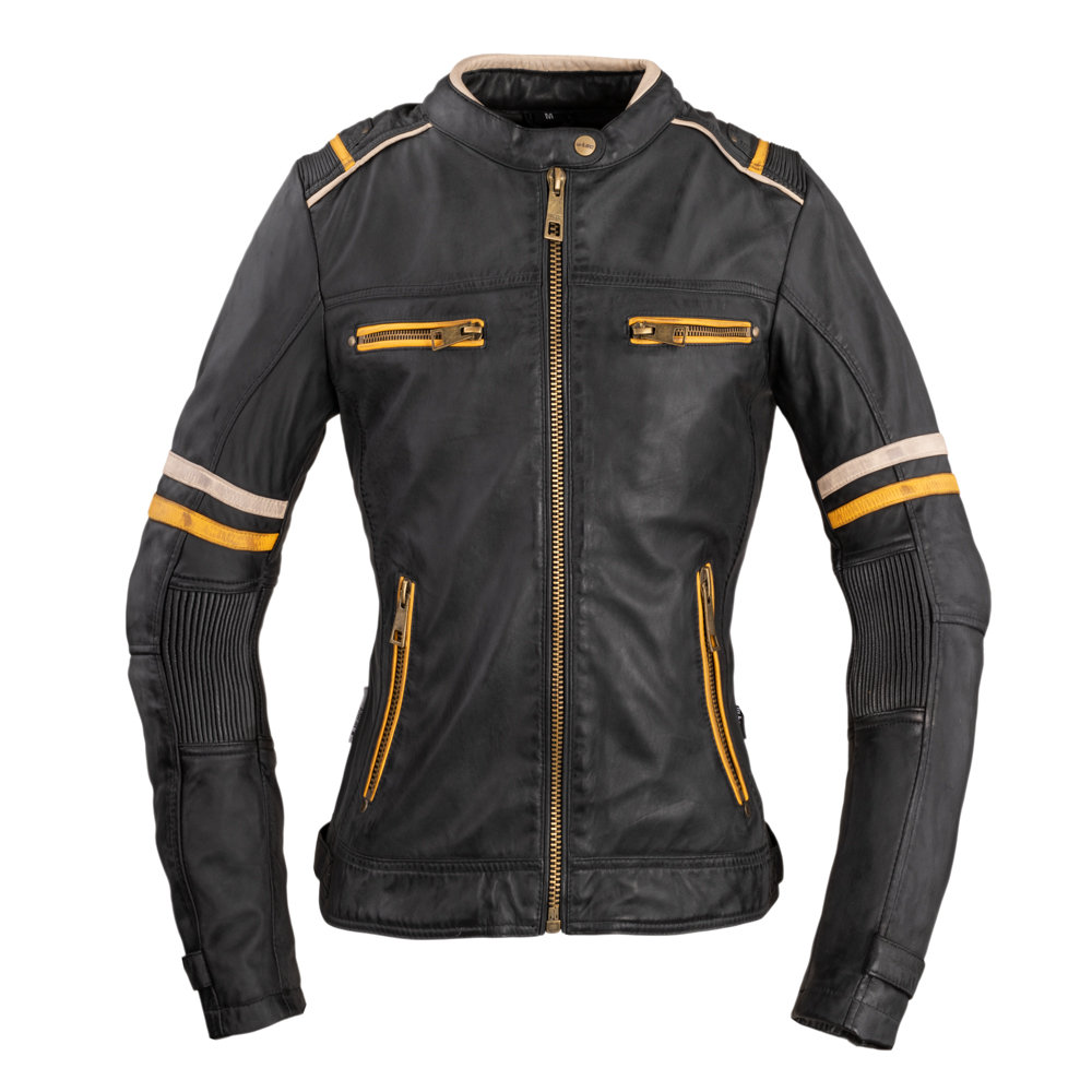 Damska skórzana kurtka motocyklowa W-TEC Traction Lady, Czarny, L