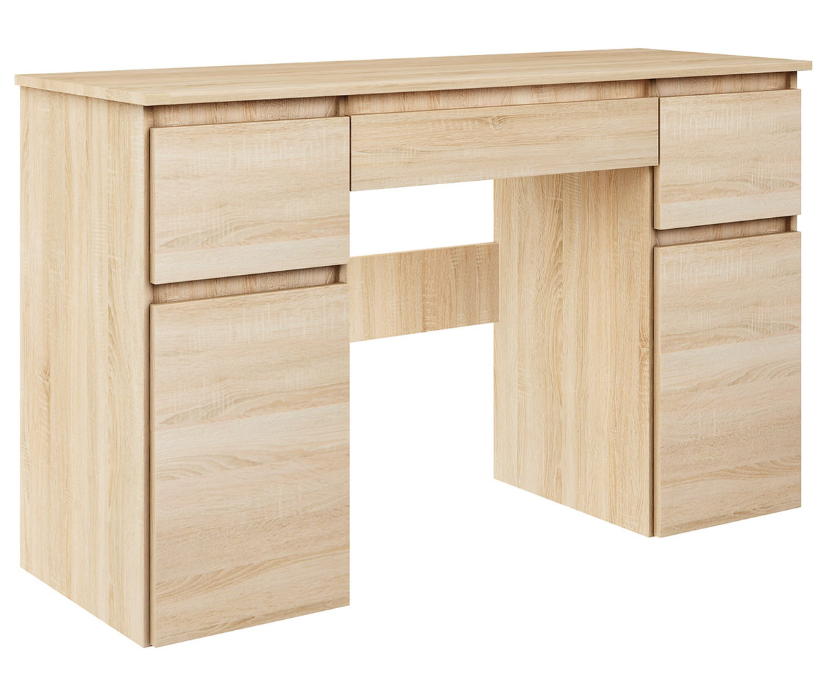 Biurko dwuszafkowe MEGAN B1 dąb sonoma