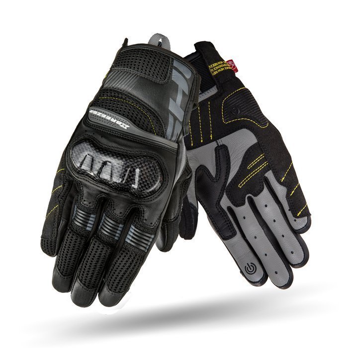 SHIMA X-BREEZE 2 BLACK, letnie męskie rękawice motocyklowe z siateczki (czarne, rozmiar 3XL)