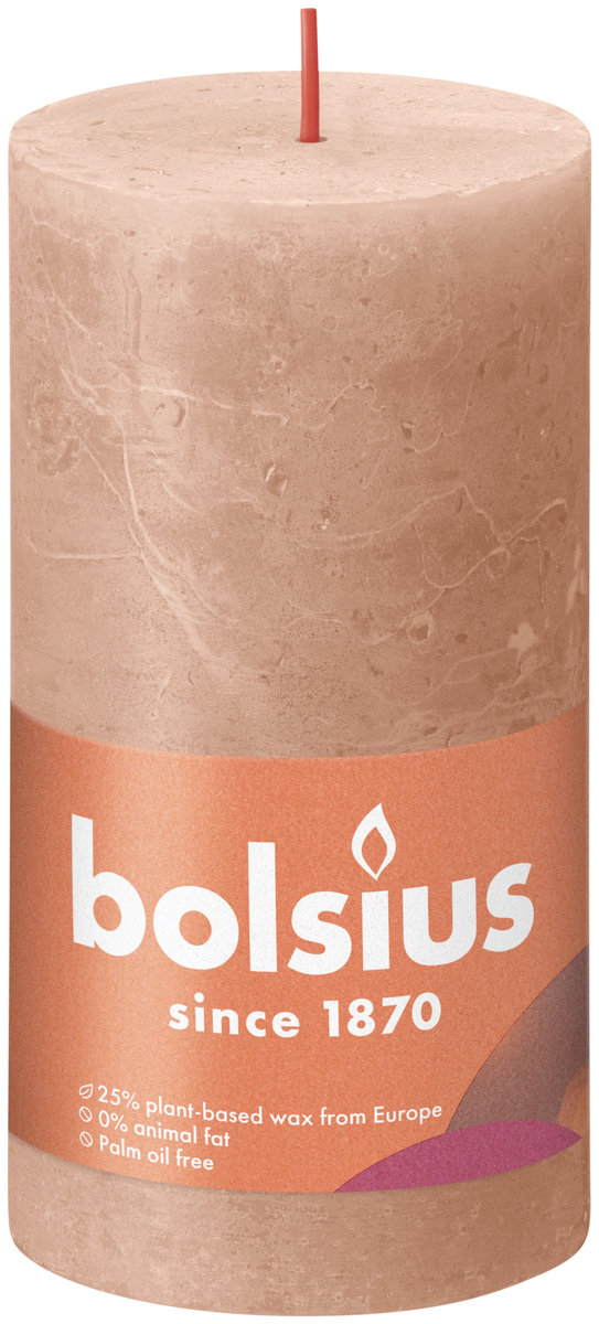 Bolsius Świeca Pieńkowa Rustic 13 cm KREMOWY KARMEL 149305
