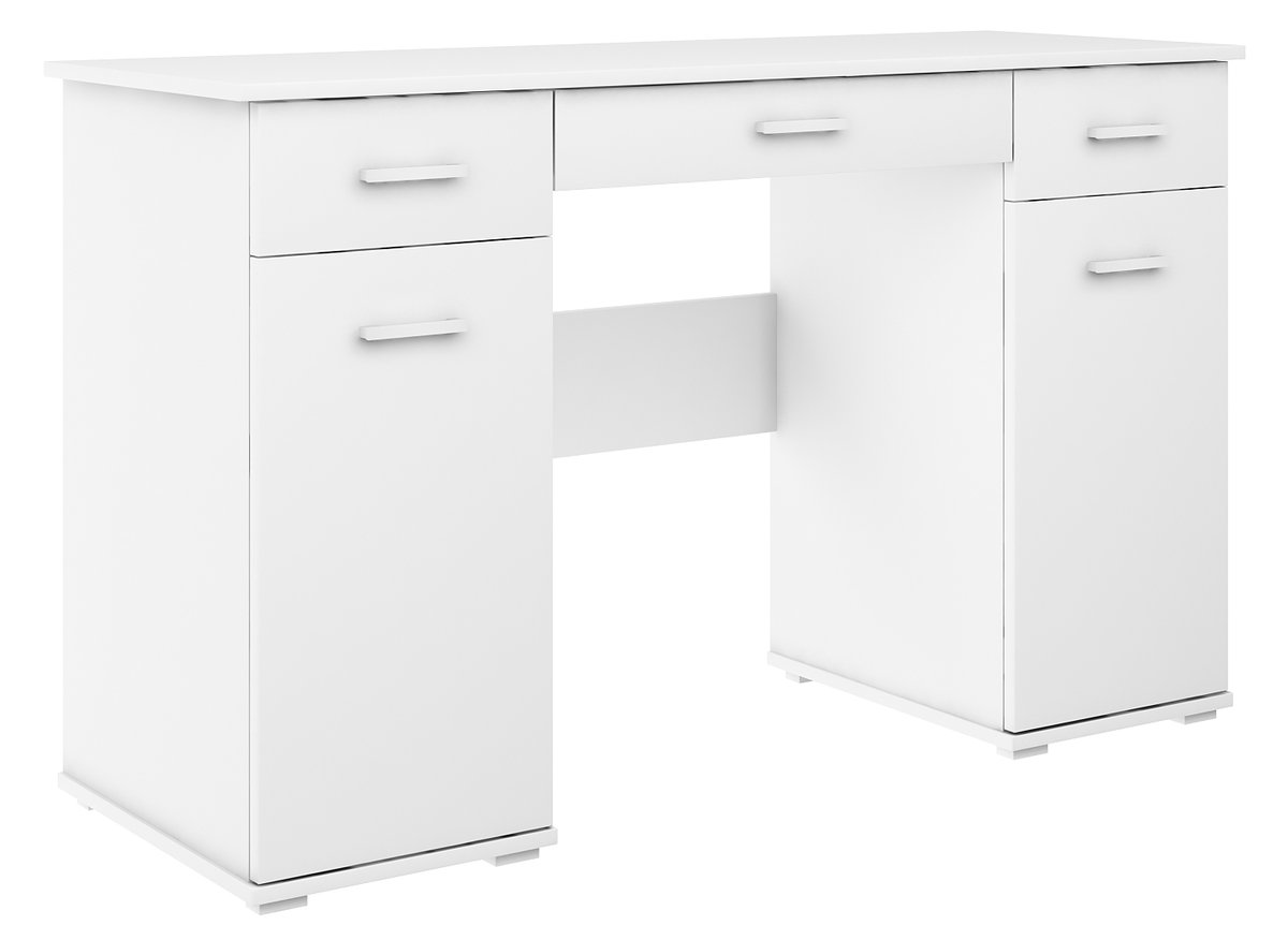 Biurko dwuszafkowe ABS B1 białe