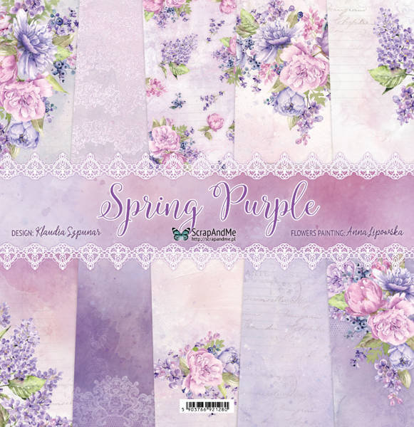 Papiery do scrapbookingu 30x30 cm Spring Purple