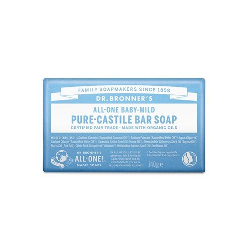 Dr Bronners Baby-Mild mydło w kostce nieperfumowane 140 g