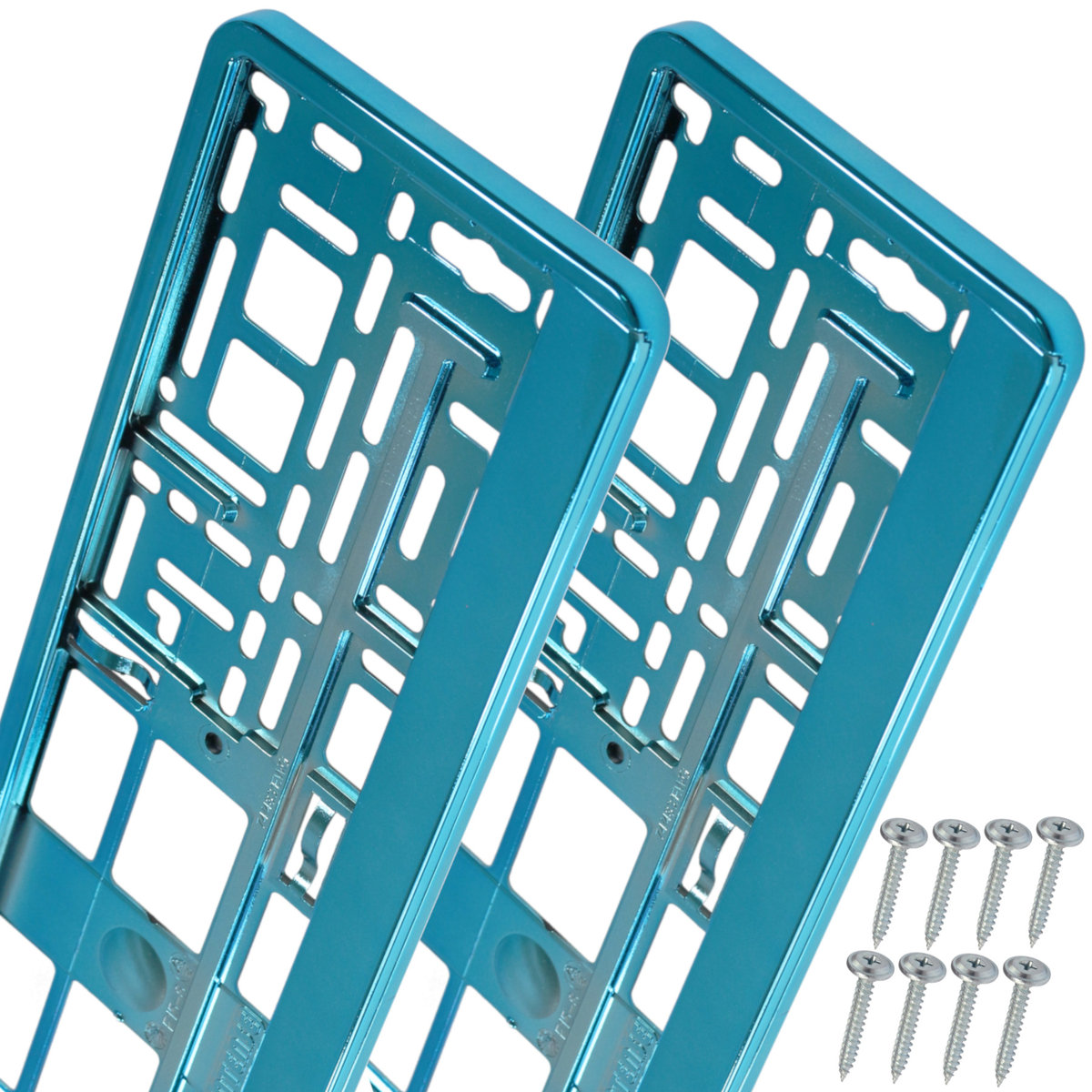 Ramki pod tablicę rejestracyjną metalizowane Turku