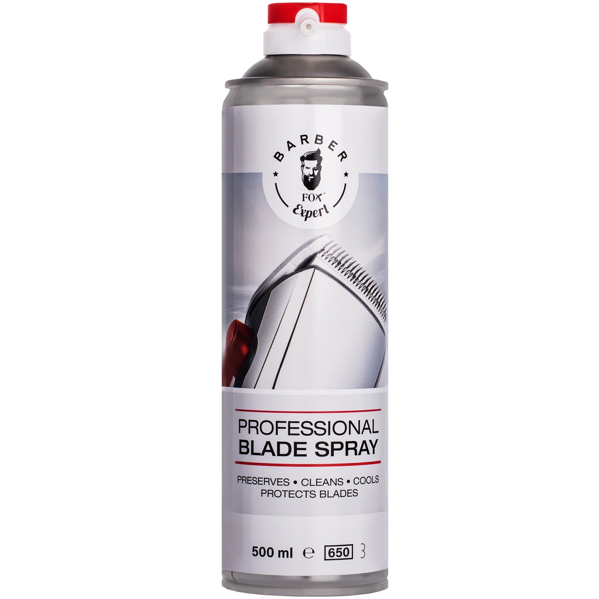 Fox Barber Expert, spray do maszynek z funkcją oczyszczania, konserwacji, chłodzenia i ochrony, 500ml