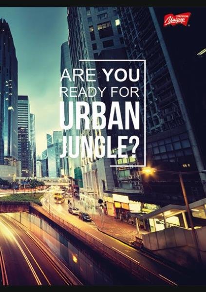 St. Majewski Zeszyt okładka laminowana A5 Urban Jungle linia 60 kartek