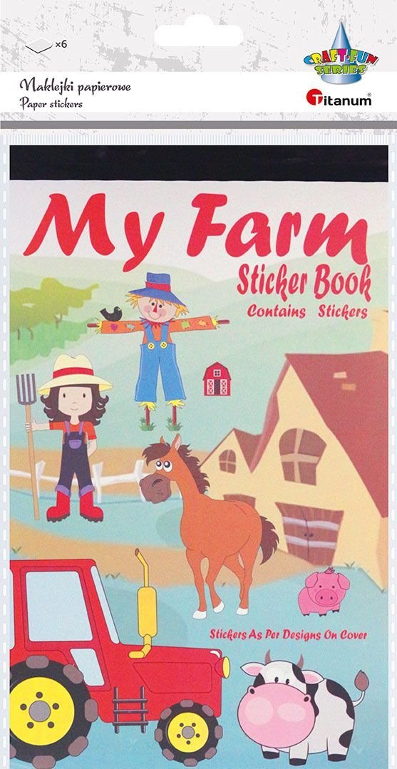 Naklejki papierowe 6 plansz farma mix 174szt