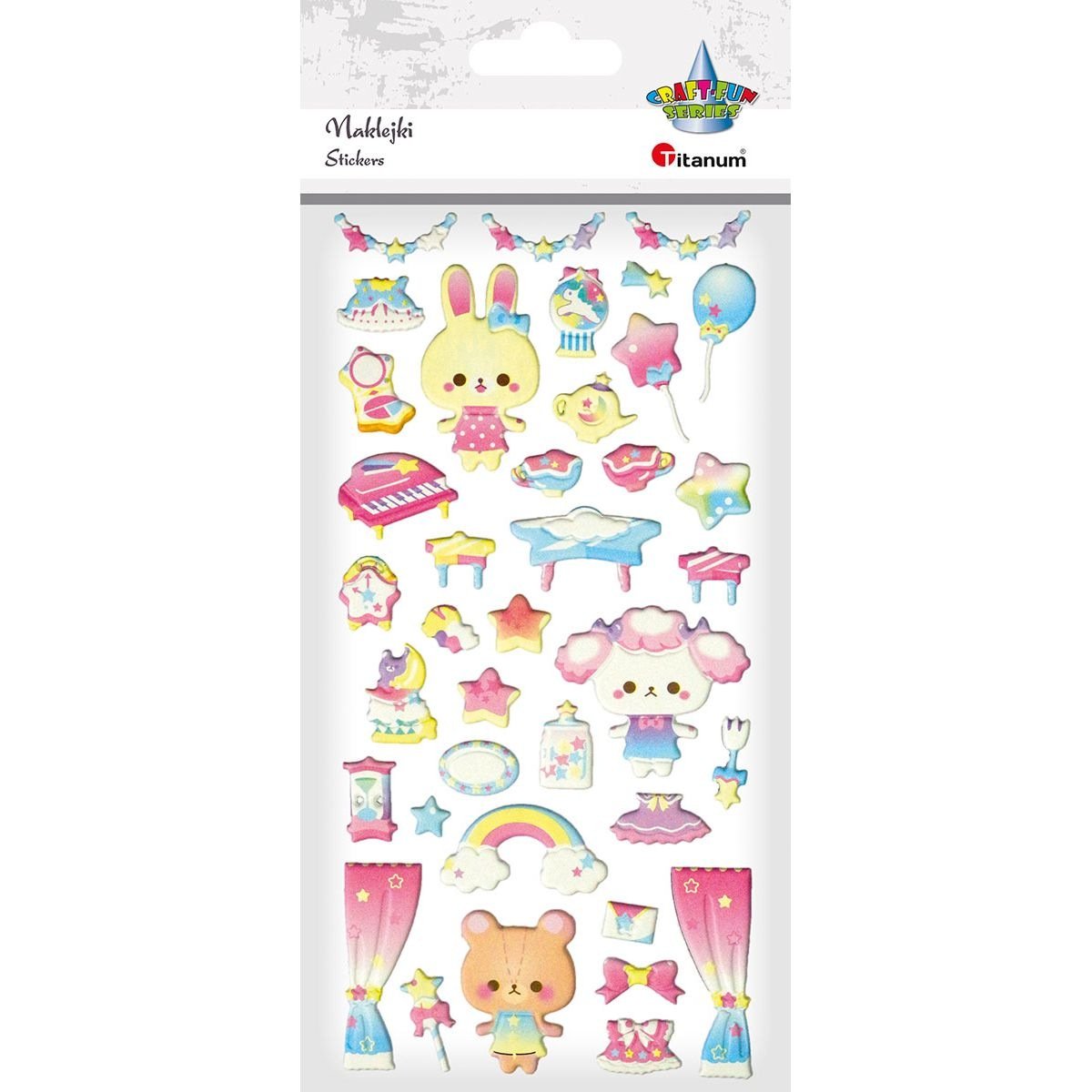 Naklejki wypukłe dla dziewczynki 38szt