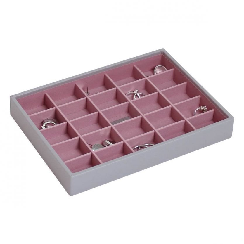 Organizer na biżuterię szaro-różowy Classic Stackers