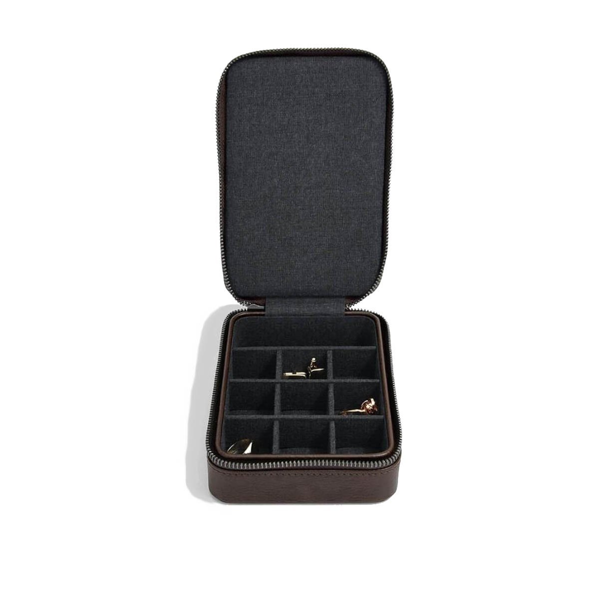 Stackers Etui podróżne na spinki  brązowe