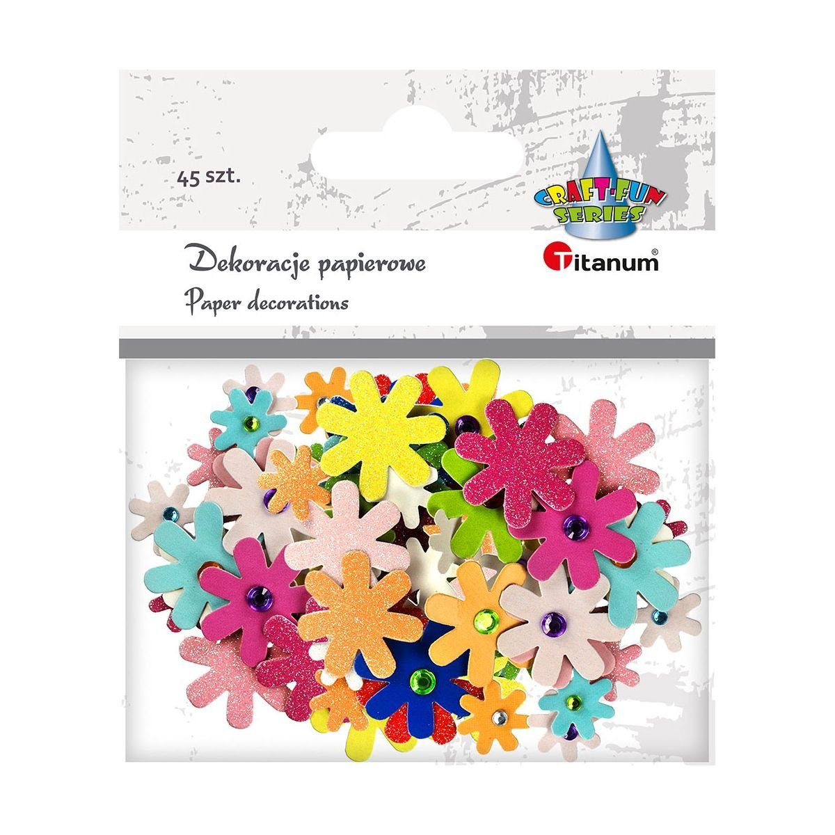 Dekoracje z kryształkiem mix 45szt - Titanum