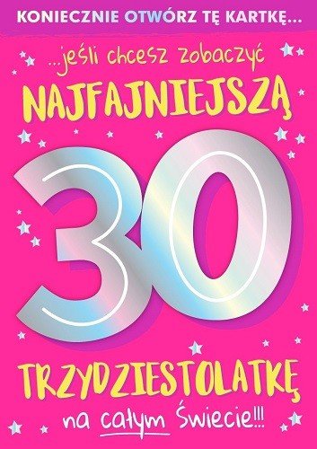 Kartka na 30 urodziny dla kobiety wesoła PCDK921