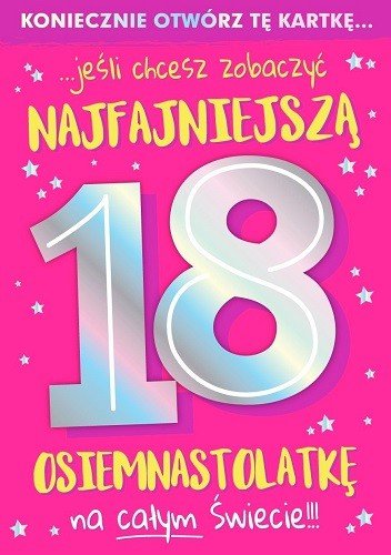 Kartka na 18 urodziny dla dziewczyny PCDK919